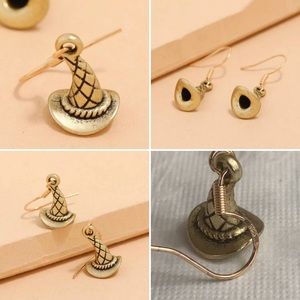 Witch 🧙🏻♀️ Hat 925 gold plated Earrings